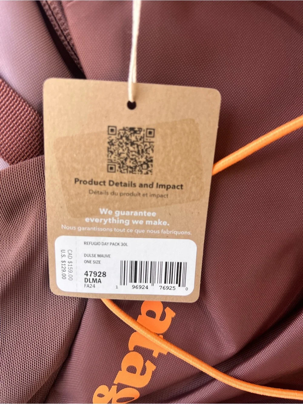 Patagonia Refugio Daypack 30L Backpack Dulse Mauve NWT